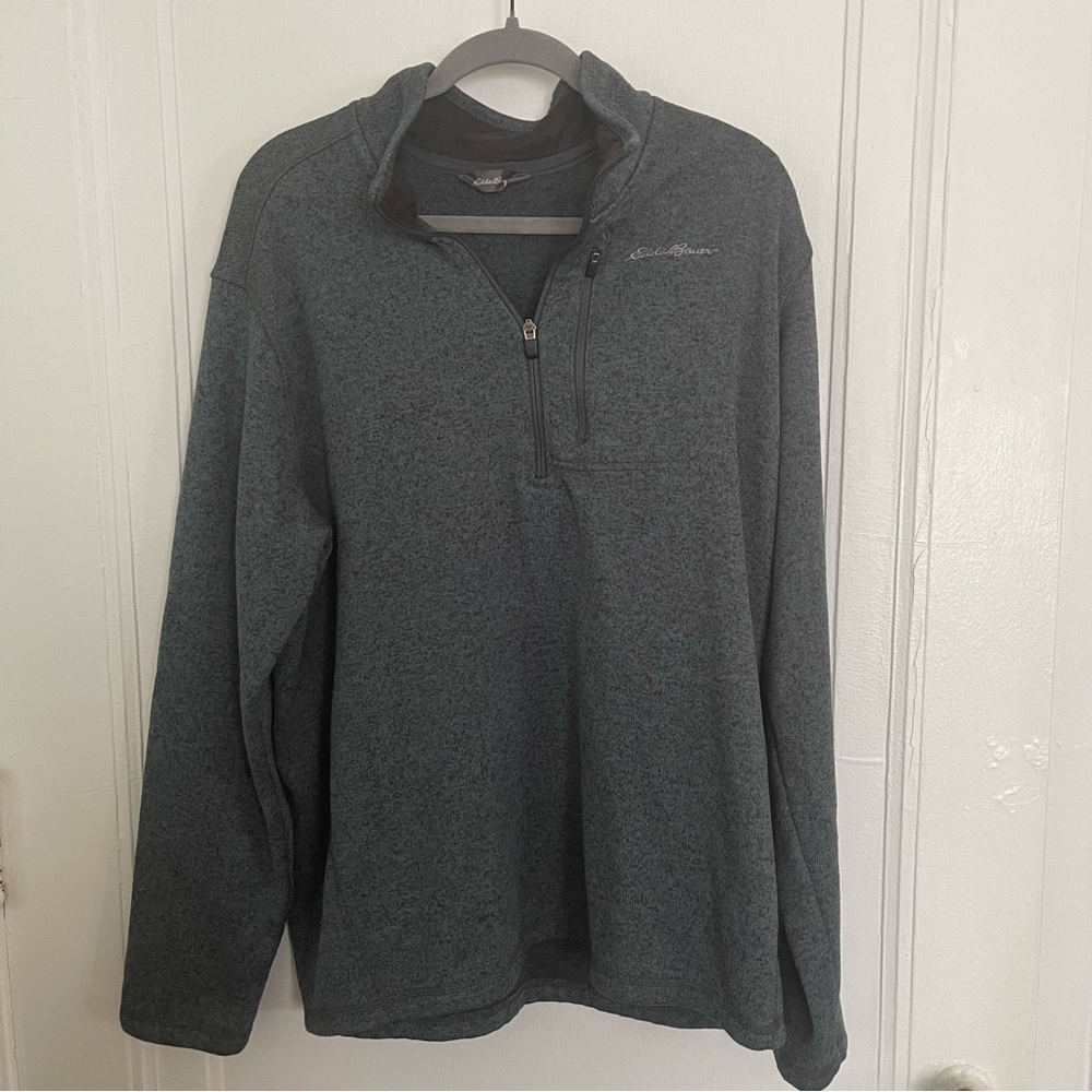 Eddie Bauer Gray Quarter-Zip Pullover